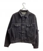 UnitedColorsOfBenettonユナイティッドカラーオブベネトン）の古着「先染めブラック デニムジャケット/ イタリア製」｜ブラック
