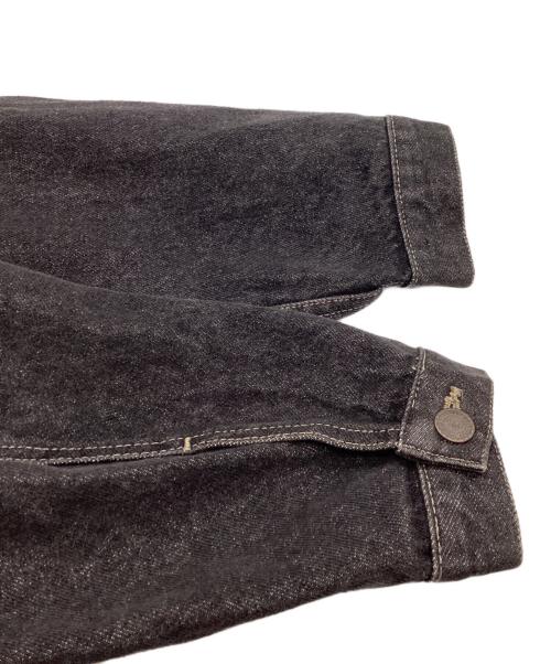 UnitedColorsOfBenetton（ユナイティッドカラーオブベネトン）UnitedColorsOfBenetton (ユナイティッドカラーオブベネトン) 先染めブラック デニムジャケット/ イタリア製 ブラック サイズ:48の古着・服飾アイテム