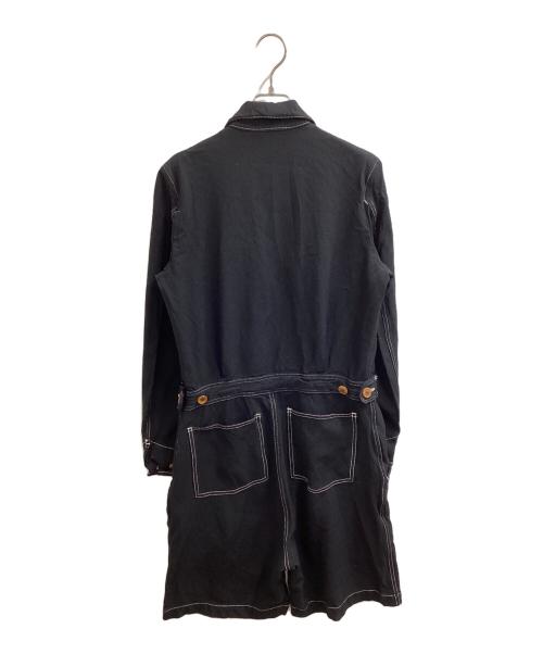 COMME des GARCONS HOMME PLUS（コムデギャルソンオムプリュス）COMME des GARCONS HOMME PLUS milled polyester jump suits / ポリ縮ジャンプスーツ / PC-U002 / MAde in JAPAN / 日本製 ブラック サイズ:SSの古着・服飾アイテム