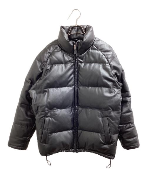 FIRST DOWN（ファーストダウン）FIRST DOWN (ファーストダウン) レザーダウンジャケット　840502 ブラック サイズ:Mの古着・服飾アイテム
