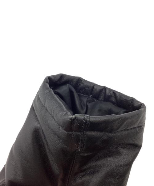 FIRST DOWN（ファーストダウン）FIRST DOWN (ファーストダウン) レザーダウンジャケット　840502 ブラック サイズ:Mの古着・服飾アイテム