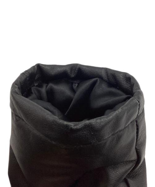 FIRST DOWN（ファーストダウン）FIRST DOWN (ファーストダウン) レザーダウンジャケット　840502 ブラック サイズ:Mの古着・服飾アイテム