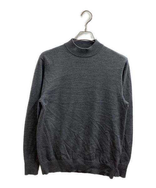 MACKINTOSH PHILOSOPHY（マッキントッシュ フィロソフィー）MACKINTOSH PHILOSOPHY High gauge jersey mock-neck pullover sweater gray / ハイゲージ天竺 モックネックプルオーバーニット グレー / H1N14-455-07の古着・服飾アイテム