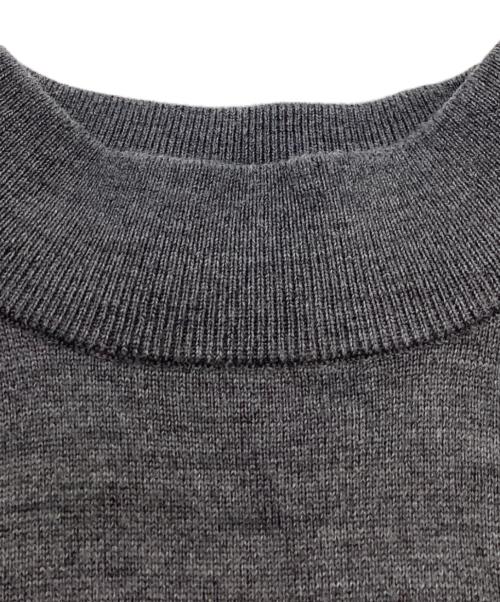 MACKINTOSH PHILOSOPHY（マッキントッシュ フィロソフィー）MACKINTOSH PHILOSOPHY High gauge jersey mock-neck pullover sweater gray / ハイゲージ天竺 モックネックプルオーバーニット グレー / H1N14-455-07の古着・服飾アイテム