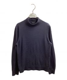 theory（セオリー）の古着「MOCK NECK LS REGAL WOOL NAVY / リーガル ウール モックネック ロングスリーブニット ネイビー / TM-4703」｜ネイビー