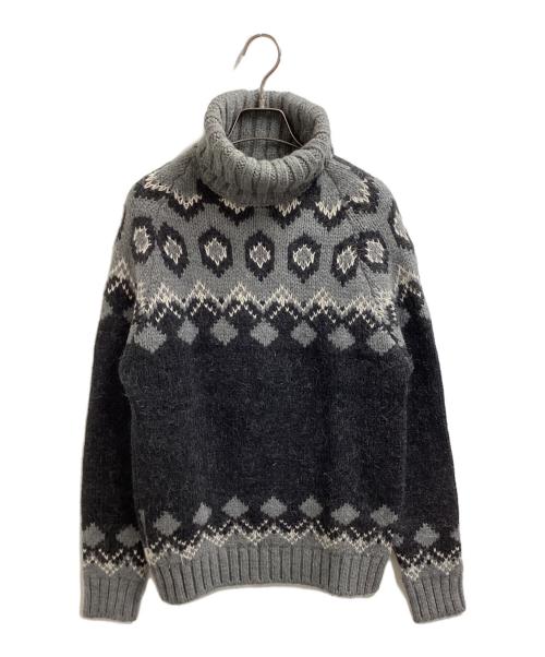 DOLCE & GABBANA（ドルチェ＆ガッバーナ）DOLCE & GABBANA (ドルチェ＆ガッバーナ) ノルディック柄タートルネックニット / イタリア製 グレー サイズ:46の古着・服飾アイテム