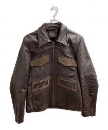 Bonds & Peace（ボンズアンドピース）の古着「Horsehide leather jacket brown / ホースレザー ジャケット ブラウン / BP-13AW-JK001 / 」｜ブラウン