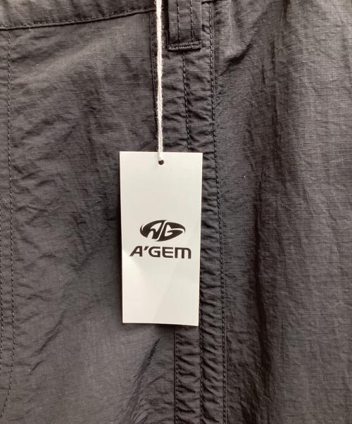 A'gem（エージェム）A'gem (エージェム) .kom (ドットコム) リップカーゴパンツ / AG25-C05 / リップストップ / Rip cargo pants ブラック サイズ:FREE 未使用品の古着・服飾アイテム
