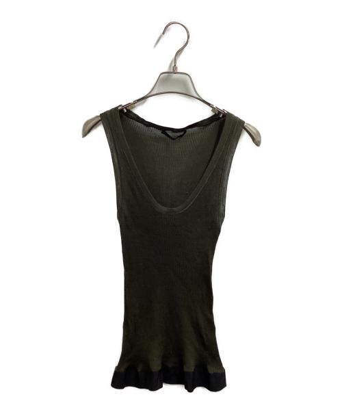 GUCCI（グッチ）GUCCI (グッチ) ノースリーブニット　/　107593 28012 2963 グリーン サイズ:不明の古着・服飾アイテム