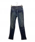 GUCCIグッチ）の古着「Back Pocket Embroidery Skinny Jeans Indeigo / バックポケット刺繍 スキニーデニムパンツ インディゴ / 201-1141-3150 / Made in ITALY / イタリア製」｜インディゴ