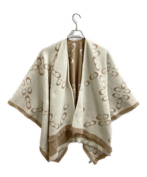 COACH（コーチ）COACH (コーチ) シグネチャー ポンチョ ケープ / C5104 / イタリア製 ベージュ サイズ:-の古着・服飾アイテム