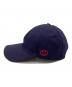 GUCCI (グッチ) Interlocking GG Logo Cap Navy / インターロッキングG キャップ ネイビー / Made in ITALY / イタリア製 ネイビー サイズ:M：15000円