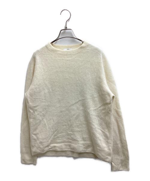 ATON（エイトン）ATON (エイトン) GARMENT DYE CASHMERE ニット / ガーメントダイカシミヤニット / KR AG NW 0901 アイボリー サイズ:02の古着・服飾アイテム