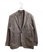 L.B.M.1911エルビーエム1911）の古着「2Button Houndstooth Tailored Jacket / 2B ハウンドトゥース テーラードジャケット / 9201A29865077 / Made in ITALY / イタリア製」｜ブラウン