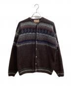 JANTZENジャンセン）の古着「Wool Mohair Cardigan Brown / ウール/モヘア カーディガン ブラウン / 60s / 60年代 / Made in USA / USA製 /」｜ブラウン