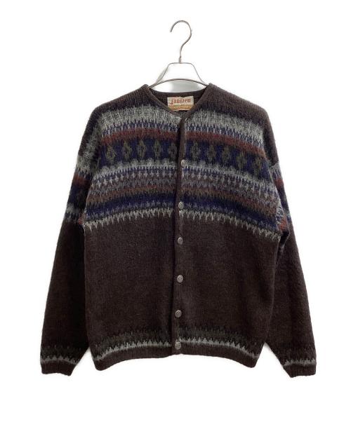 JANTZEN（ジャンセン）JANTZEN (ジャンセン) Wool Mohair Cardigan Brown / ウール/モヘア カーディガン ブラウン / 60s / 60年代 / Made in USA / USA製 /  ブラウン サイズ:Lの古着・服飾アイテム