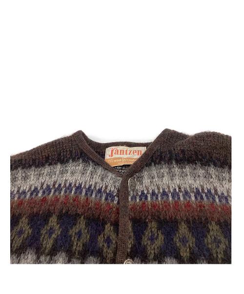 JANTZEN（ジャンセン）JANTZEN (ジャンセン) Wool Mohair Cardigan Brown / ウール/モヘア カーディガン ブラウン / 60s / 60年代 / Made in USA / USA製 /  ブラウン サイズ:Lの古着・服飾アイテム
