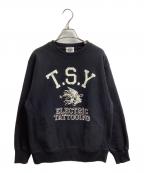 TATTOO STUDIO YAMADAタトゥースタジオヤマダ）の古着「COLLEGE SWEATSHIRT」｜ブラック