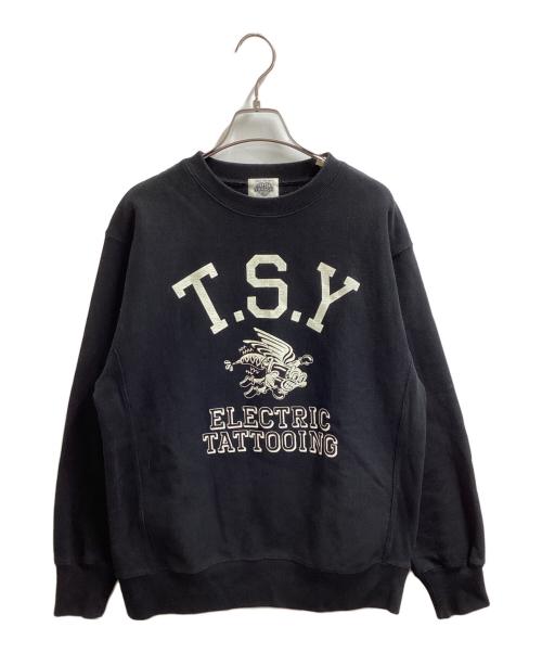 TATTOO STUDIO YAMADA（タトゥースタジオヤマダ）TATTOO STUDIO YAMADA (タトゥースタジオヤマダ) COLLEGE SWEATSHIRT ブラック サイズ:Mの古着・服飾アイテム