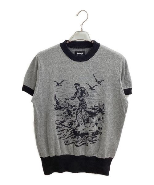 Schott（ショット）Schott (ショット) 50'S SS KNIT / 782-5142001 グレー サイズ:Lの古着・服飾アイテム