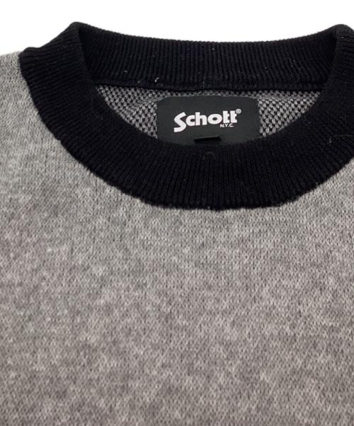 Schott（ショット）Schott (ショット) 50'S SS KNIT / 782-5142001 グレー サイズ:Lの古着・服飾アイテム
