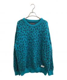 WACKO MARIA（ワコマリア）の古着「LEOPARD JACQUARD MOHAIR KNIT」｜ブルー