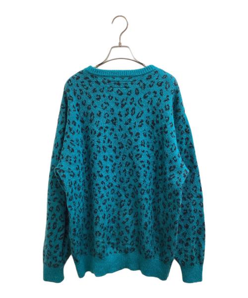 WACKO MARIA（ワコマリア）WACKO MARIA (ワコマリア) LEOPARD JACQUARD MOHAIR KNIT ブルー サイズ:Mの古着・服飾アイテム