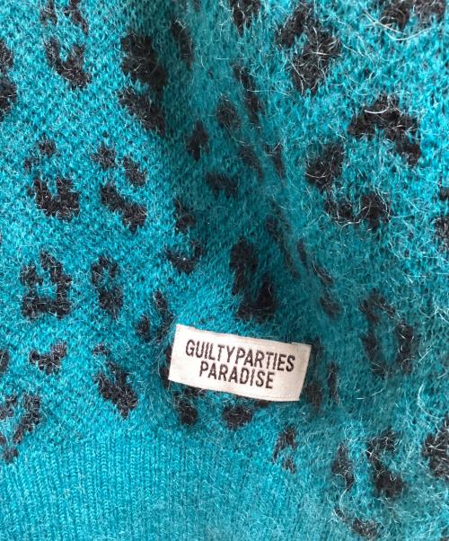 WACKO MARIA（ワコマリア）WACKO MARIA (ワコマリア) LEOPARD JACQUARD MOHAIR KNIT ブルー サイズ:Mの古着・服飾アイテム