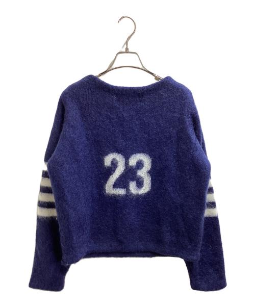 KOWGA（コウガ）KOWGA (コウガ) FOOT BALL MOHAIR KNIT ネイビー サイズ:FREEの古着・服飾アイテム