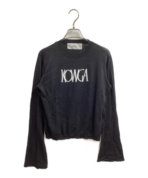 KOWGA（コウガ）KOWGA (コウガ) ロゴセーター / Logo sweater ブラック サイズ:FREEの古着・服飾アイテム