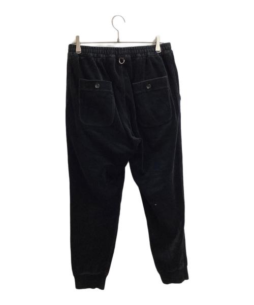 Mastermind JAPAN（マスターマインド ジャパン）Mastermind JAPAN (マスターマインド ジャパン) THEATER8 (シアターエイト) ROLLING STONES (ローリングストーンズ) ベロアパンツ / 8LR-PA05 ブラック サイズ:Lの古着・服飾アイテム