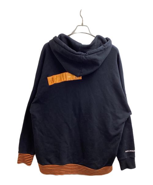 Palm Angels（パーム エンジェルス）Palm Angels GREETINGS HOODIE PULLOVER BLACK / メッセージ プルオーバー パーカー ブラック / PMBB036S19441065 / Made in PORTUGAL / ポルトガル製の古着・服飾アイテム