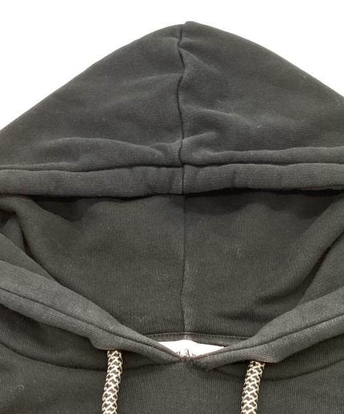 Palm Angels（パーム エンジェルス）Palm Angels GREETINGS HOODIE PULLOVER BLACK / メッセージ プルオーバー パーカー ブラック / PMBB036S19441065 / Made in PORTUGAL / ポルトガル製の古着・服飾アイテム