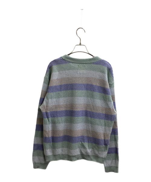 Quatorze（キャトルズ）quatorze (キャトルズ) ボーダーニット　231K-01 グリーン サイズ:FREEの古着・服飾アイテム