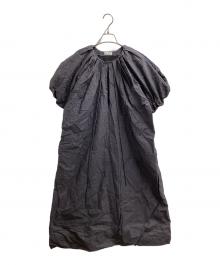 edit.for lulu（エディットフォールル）の古着「パフスリーブワンピース / 22040800306010」｜ブラック