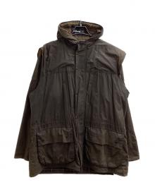 Barbour（バブアー）の古着「CLASSIC DURHAM JACKET / ダーハム ワックスコットン オイルドジャケット / イングランド製 / MADE IN ENGLAND」｜ブラウン