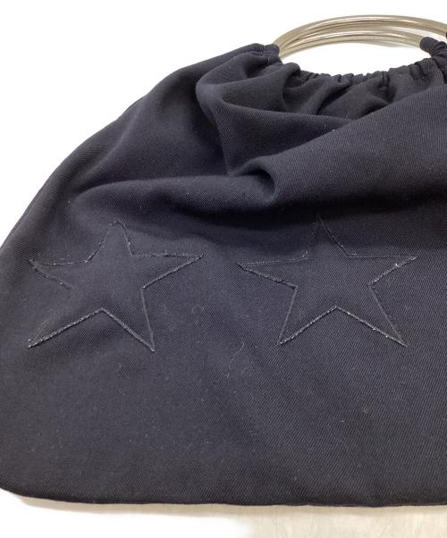 ROBE DE CHAMBRE COMME DES GARCONS（ローブドシャンブル コムデギャルソン）ROBE DE CHAMBRE COMME DES GARCONS (ローブドシャンブル コムデギャルソン) スターステッチリングハンドルバック / Star stitch ring handle bag ネイビーの古着・服飾アイテム