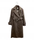 riendaリエンダ）の古着「Double-Breasted Shaped Chester Coat / ダブルカラー シェイプド チェスターコート ブラウン / 25AW / 25年秋冬 / 110IA930-0341」｜ブラウン