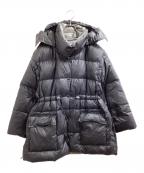 MAISON SPECIALメゾンスペシャル）の古着「Over Tunic Down Black / オーバーサイズ チュニック ダウンジャケット ブラック / 21232215109」｜ブラック×シルバー