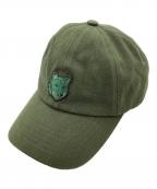 maison kitsuneメゾンキツネ）の古着「フォックスヘッドキャップ / MM06104WW0096 / タグ付」｜オリーブ