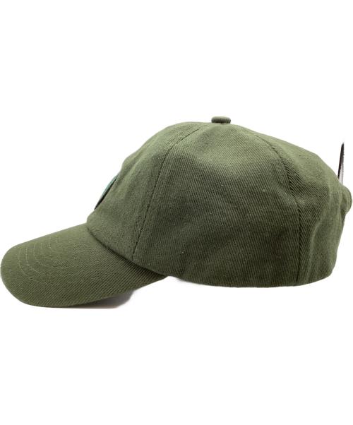 maison kitsune（メゾンキツネ）MAISON KITSUNE (メゾンキツネ) フォックスヘッドキャップ / MM06104WW0096 / タグ付 オリーブ サイズ:-の古着・服飾アイテム