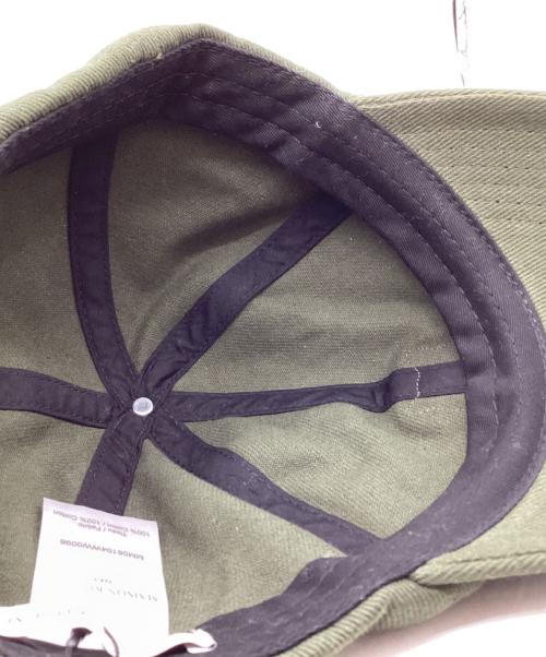 maison kitsune（メゾンキツネ）MAISON KITSUNE (メゾンキツネ) フォックスヘッドキャップ / MM06104WW0096 / タグ付 オリーブ サイズ:-の古着・服飾アイテム