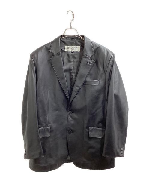 BALMAIN（バルマン）BALMAIN (バルマン) ラムレザーテーラードジャケット ブラック サイズ:2Lの古着・服飾アイテム
