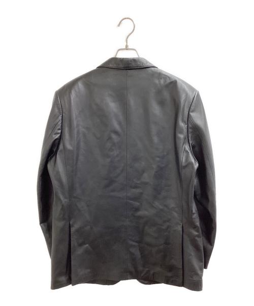 BALMAIN（バルマン）BALMAIN (バルマン) ラムレザーテーラードジャケット ブラック サイズ:2Lの古着・服飾アイテム