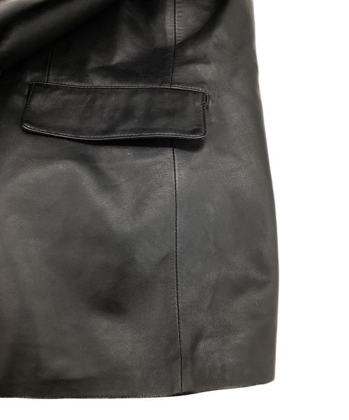 BALMAIN（バルマン）BALMAIN (バルマン) ラムレザーテーラードジャケット ブラック サイズ:2Lの古着・服飾アイテム