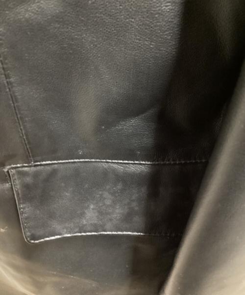 BALMAIN（バルマン）BALMAIN (バルマン) ラムレザーテーラードジャケット ブラック サイズ:2Lの古着・服飾アイテム