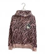 Hysteric Glamourヒステリックグラマー）の古着「ゼブラ柄 ガールプリントパーカー/2CF-5600」｜ピンク