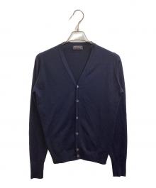 JOHN SMEDLEY（ジョンスメドレー）の古着「メリノウールカーディガン」｜ネイビー