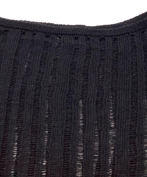 Spick and Span（スピック＆スパン）Spick and Span (スピック＆スパン) ギマコットン透かし編みルーズニット　/　25080200540020　/　25年モデル ブラック サイズ:FREEの古着・服飾アイテム