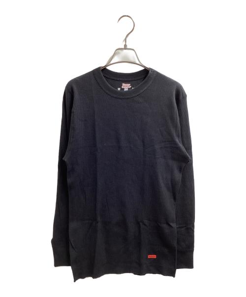 Hanes（ヘインズ）Hanes (ヘインズ) Supreme (シュプリーム) サーマルカットソー ブラック サイズ:Mの古着・服飾アイテム
